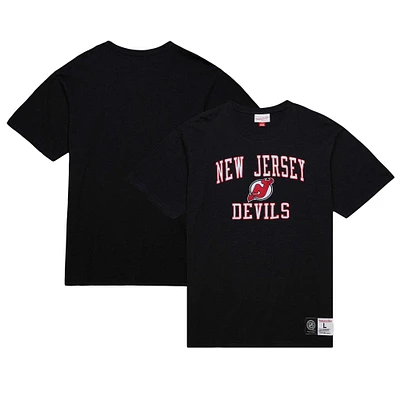 T-shirt flammé légendaire des Devils du New Jersey noir Mitchell & Ness pour hommes