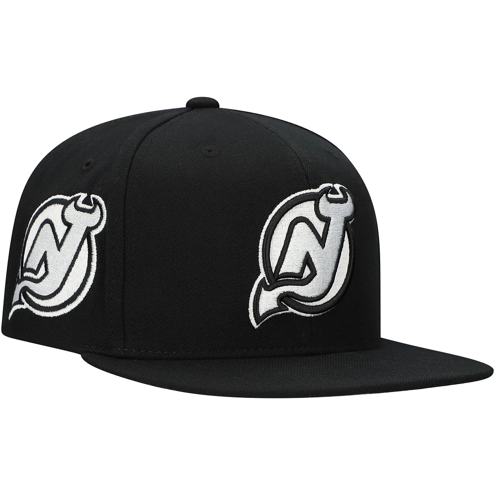 Men's Mitchell & Ness  Black New Jersey Devils Team Snapback Hat