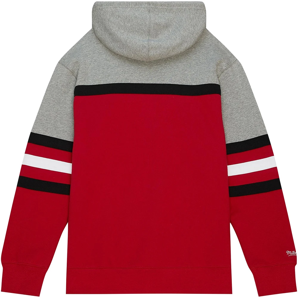 Sweat à capuche rouge/gris Mitchell & Ness pour hommes, entraîneur-chef des Devils du New Jersey