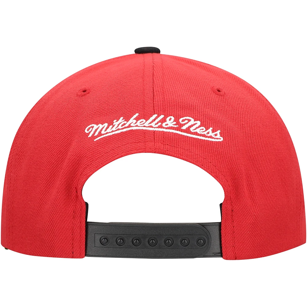 Men's Mitchell & Ness Red New Jersey Devils Soul Triple Up Snapback Hat