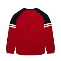 Men's Mitchell & Ness  Red New Jersey Devils Thermal Henley Long Sleeve T-Shirt
