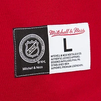 Men's Mitchell & Ness  Red New Jersey Devils Thermal Henley Long Sleeve T-Shirt
