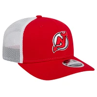 Men's New Era Red New Jersey Devils Core Trucker 9SEVENTY Stretch-Snap Hat