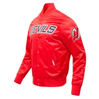 Men's Pro Standard Red New Jersey Devils Classic Satin Full-Snap Jacket