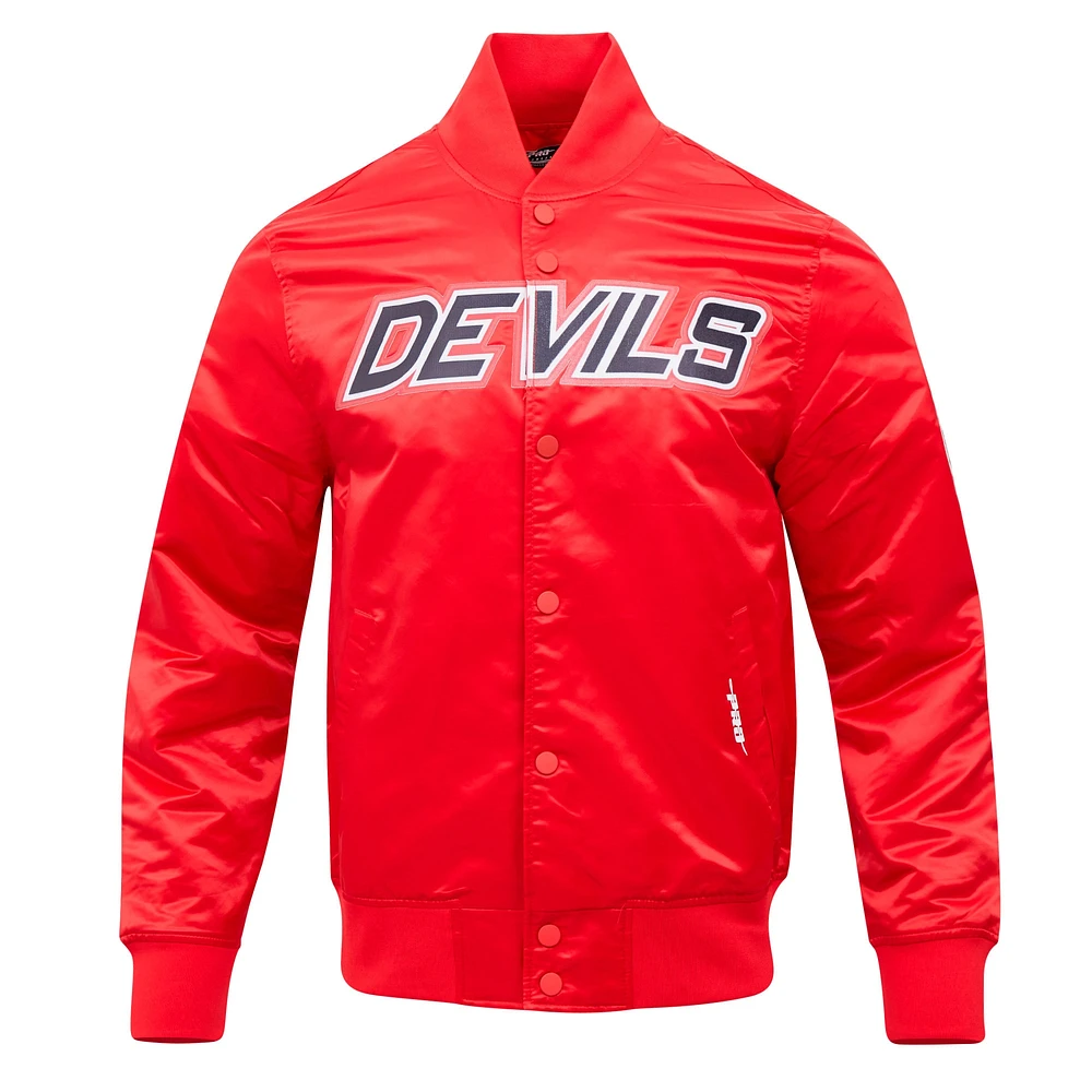 Men's Pro Standard Red New Jersey Devils Classic Satin Full-Snap Jacket