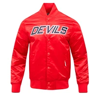 Men's Pro Standard Red New Jersey Devils Classic Satin Full-Snap Jacket