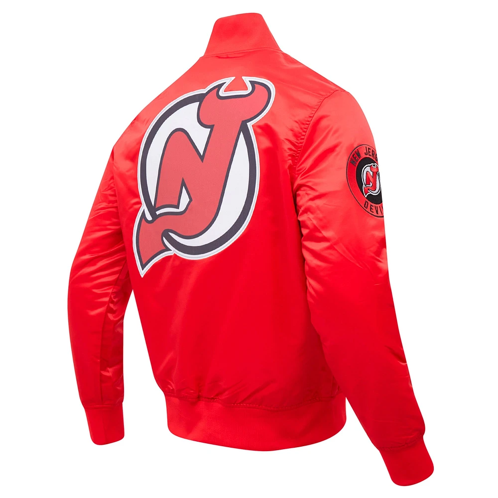 Men's Pro Standard Red New Jersey Devils Classic Satin Full-Snap Jacket