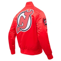 Men's Pro Standard Red New Jersey Devils Classic Satin Full-Snap Jacket