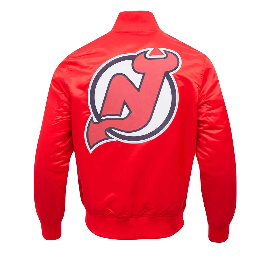 Men's Pro Standard Red New Jersey Devils Classic Satin Full-Snap Jacket