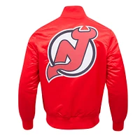 Men's Pro Standard Red New Jersey Devils Classic Satin Full-Snap Jacket