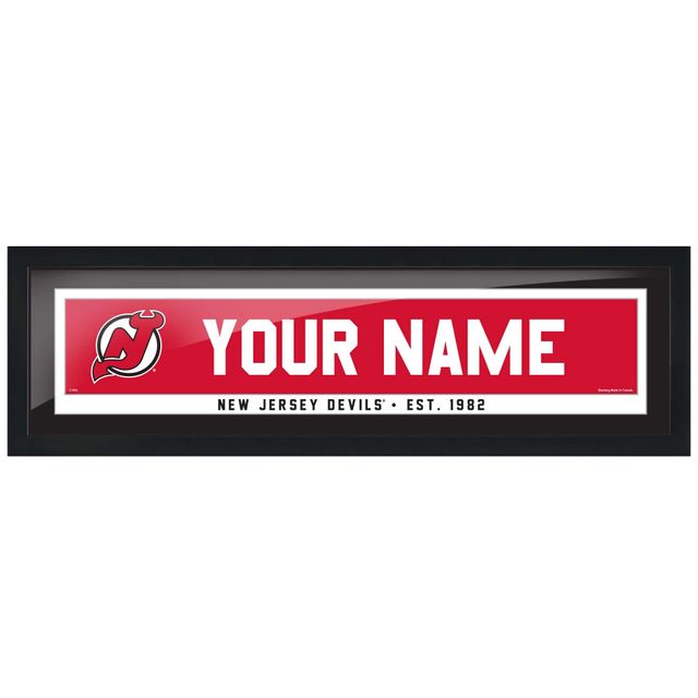 Devils du New Jersey - Cadre photo de personnalisation d'équipe 6'' x 22''