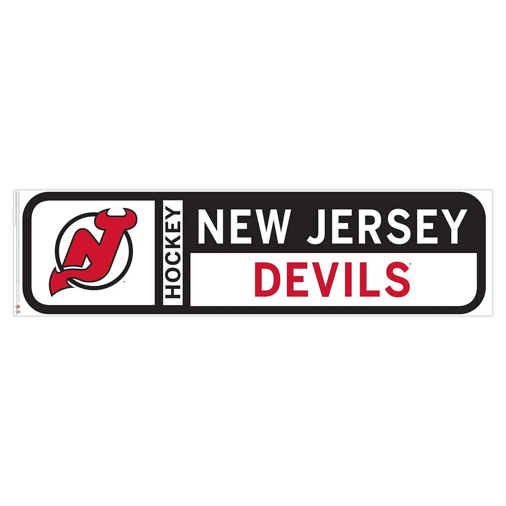 New Jersey Devils - 90'' x 23'' Team Logo Repositionable Wall Decal