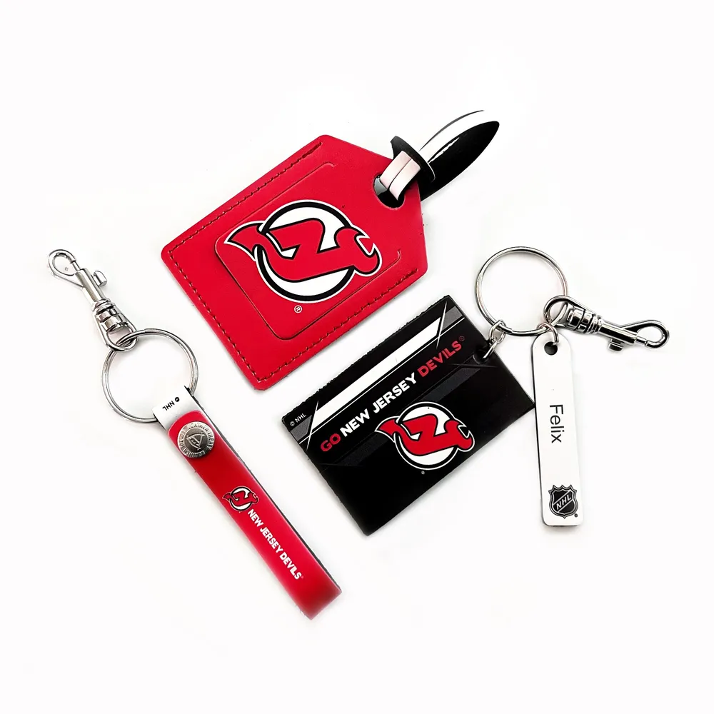 New Jersey Devils - Leather Three-Piece Gift Pack with Personalized Tag