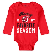 Newborn & Infant WEAR by Erin Andrews New Jersey Devils Turn Me Around Bodysuits Pants 3-Piece Set