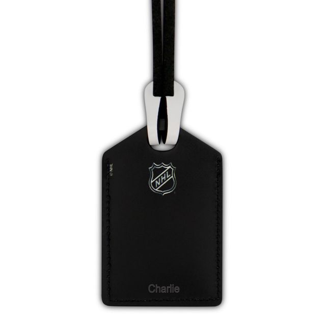 Étiquette de bagage en cuir personnalisée Devils du New Jersey rouge