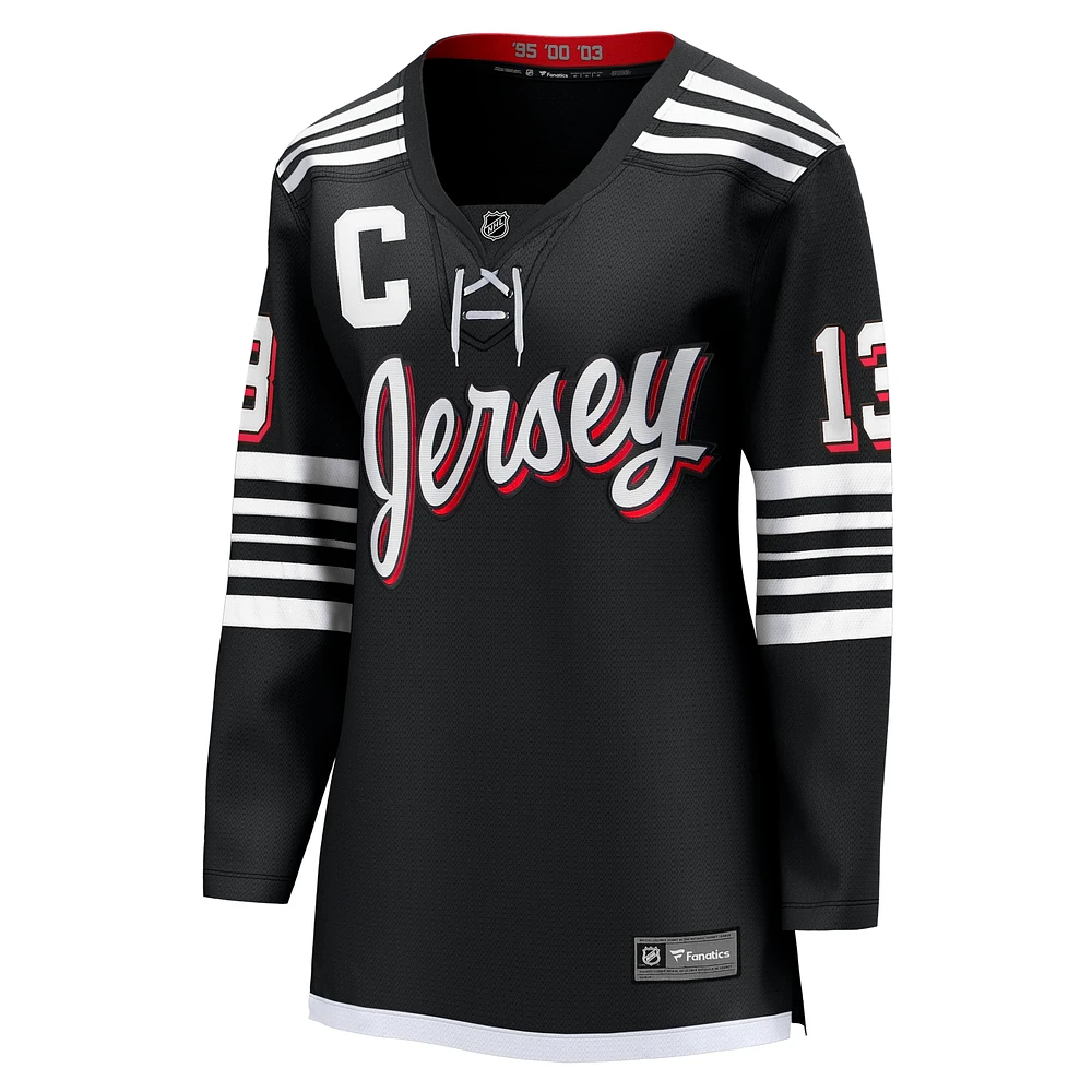 Women's Fanatics Nico Hischier Black New Jersey Devils Alternate Premier Breakaway Player