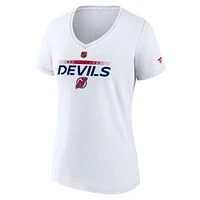 Women's Fanatics  White New Jersey Devils Special Edition V-Neck T-Shirt
