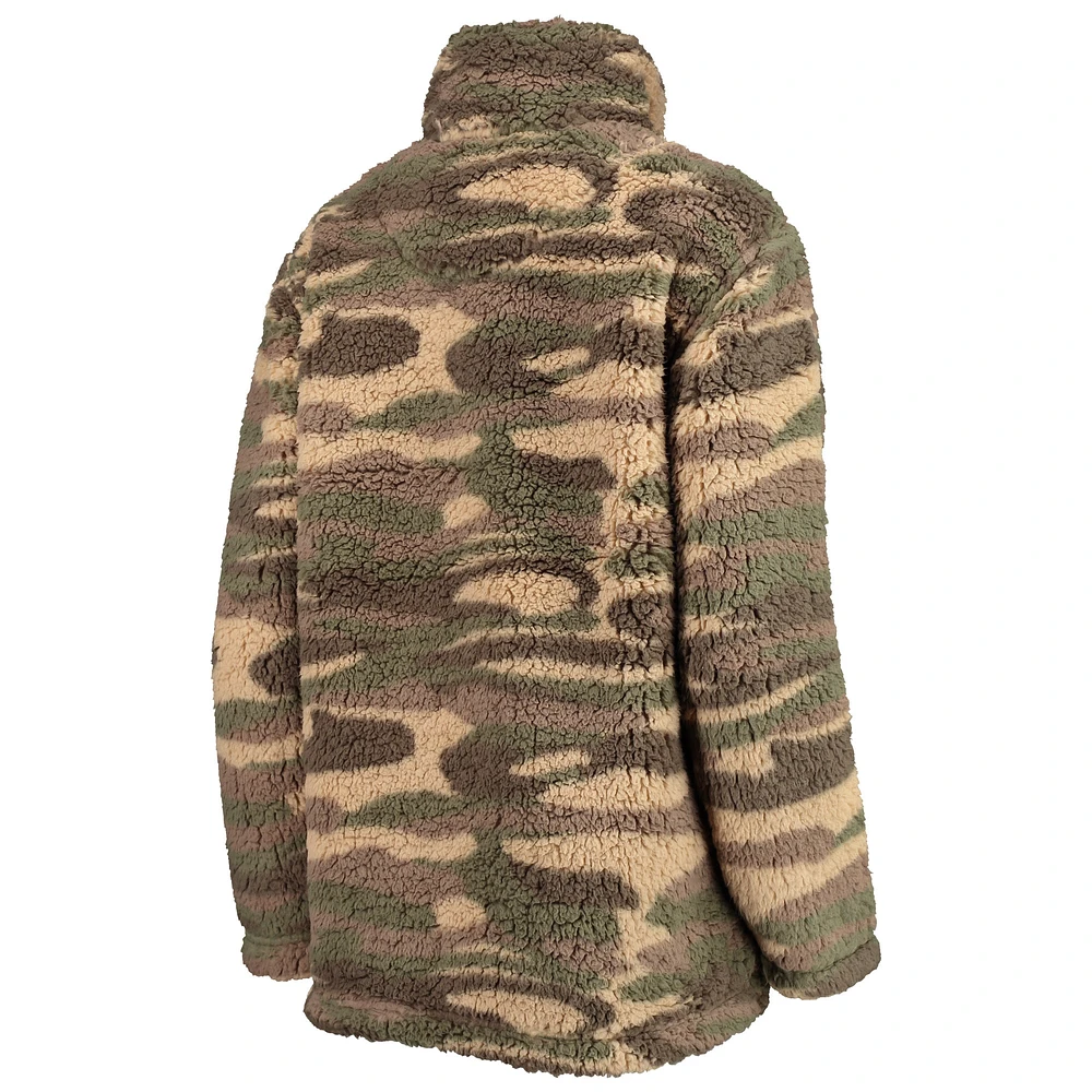 Veste G-III Sports by Carl Banks Camo New Jersey Devils Sherpa Quarter-Zip pour femme