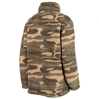 Veste G-III Sports by Carl Banks Camo New Jersey Devils Sherpa Quarter-Zip pour femme