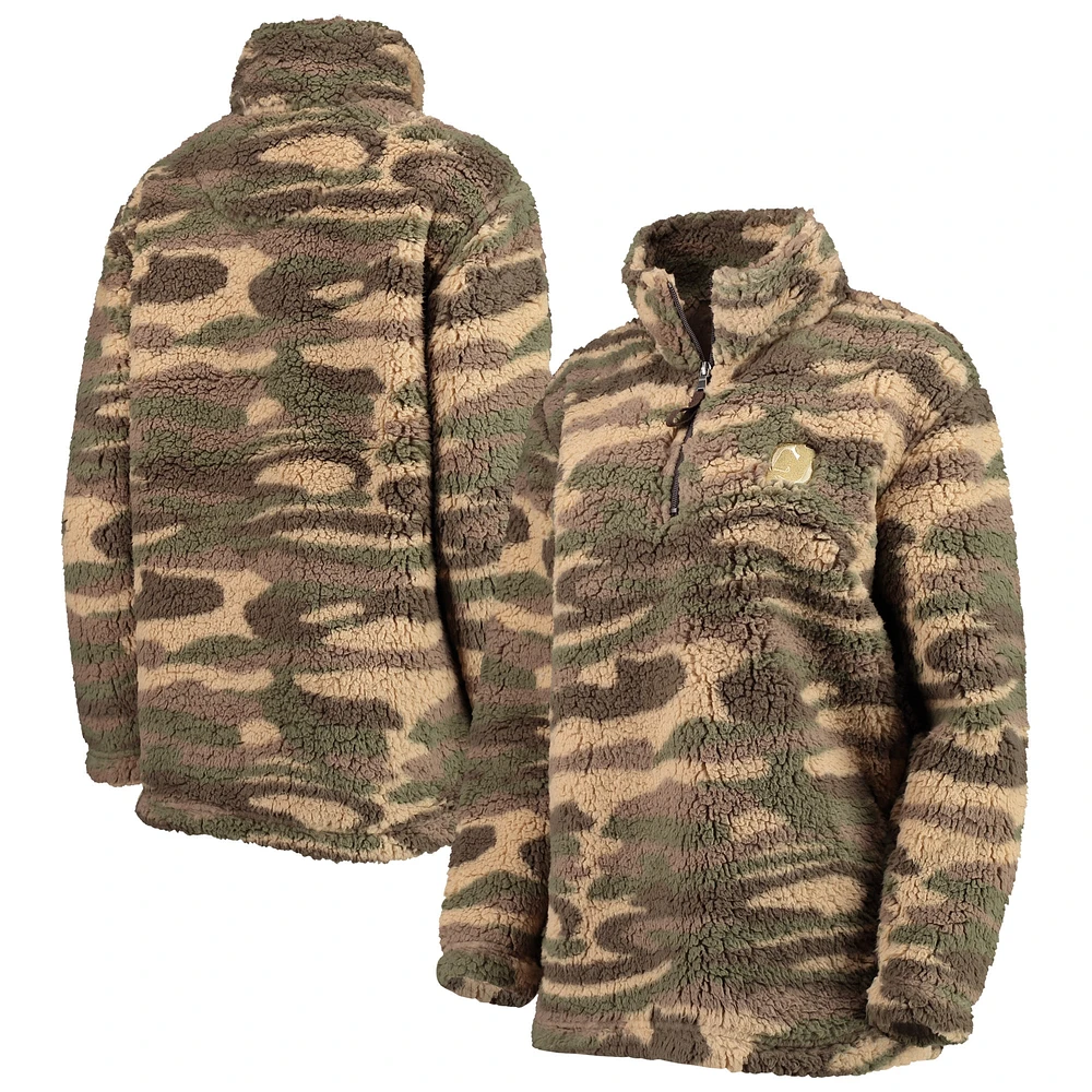 Veste G-III Sports by Carl Banks Camo New Jersey Devils Sherpa Quarter-Zip pour femme