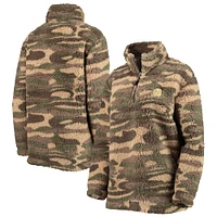 Veste G-III Sports by Carl Banks Camo New Jersey Devils Sherpa Quarter-Zip pour femme