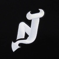 Women's Pro Standard  Black New Jersey Devils Jewels Cropped Pullover Hoodie
