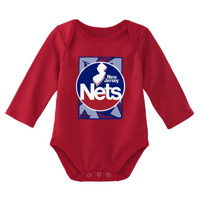 OST NJNETS BLEU ROUGE INFANT M&N HWC SS & LS CREEPER AND BEANIE SET INFGIFPCK