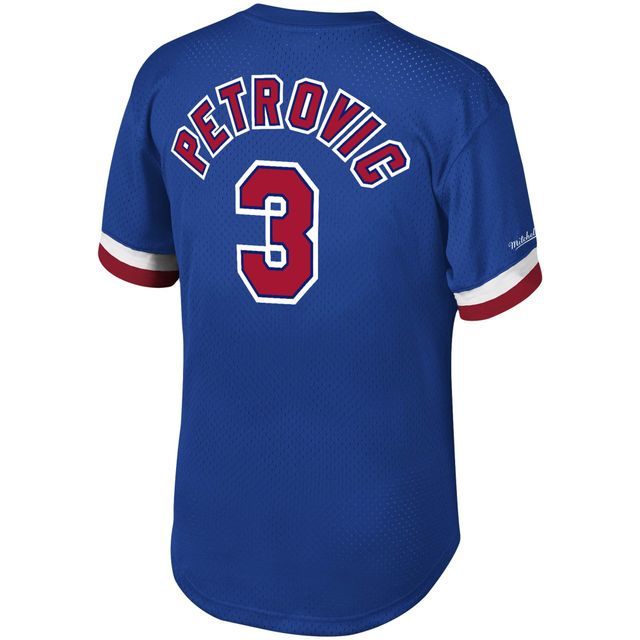 T-shirt en maille Mitchell & Ness Drazen Petrovic Royal New Jersey Nets pour hommes