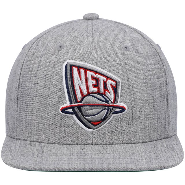 Casquette New Jersey Nets Hardwood Classics Team 2.0 Snapback Mitchell & Ness pour homme, gris chiné