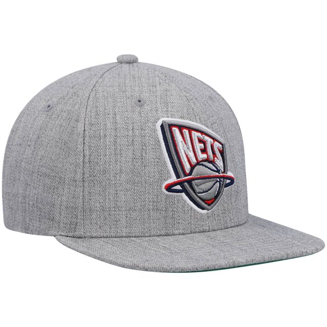 Casquette New Jersey Nets Hardwood Classics Team 2.0 Snapback Mitchell & Ness pour homme, gris chiné
