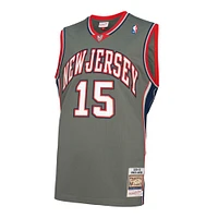 Men's Mitchell & Ness Vince Carter Gray New Jersey Nets 2004/05 Hardwood Classics Authentic