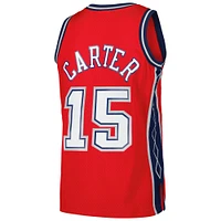 Men's Mitchell & Ness Vince Carter Red New Jersey Nets 2006/07 Hardwood Classics Swingman