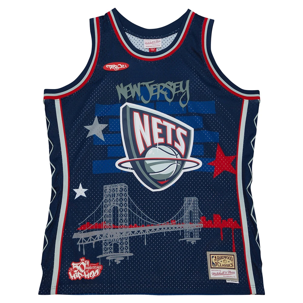 Men's Mitchell & Ness x Tats Cru Navy New Jersey Nets Hardwood Classics Fashion