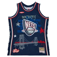 Men's Mitchell & Ness x Tats Cru Navy New Jersey Nets Hardwood Classics Fashion