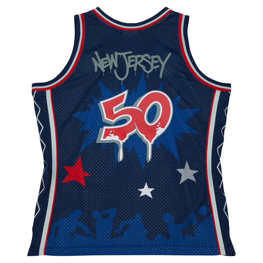 Men's Mitchell & Ness x Tats Cru Navy New Jersey Nets Hardwood Classics Fashion