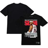 T-shirt unisexe Mitchell & Ness Vince Carter noir New Jersey Nets « Don't Call It A Comeback SLAM Cover »