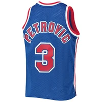 Youth Mitchell & Ness Drazen Petrovic Blue New Jersey Nets 1992/93 Hardwood Classics Swingman