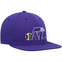 Men's Mitchell & Ness Purple New Orleans Jazz Hardwood Classics Team Ground 2.0 Snapback Hat