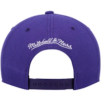 Men's Mitchell & Ness Purple New Orleans Jazz Hardwood Classics Team Ground 2.0 Snapback Hat