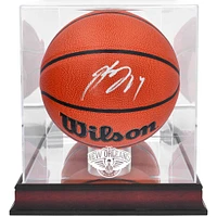 Brandon Ingram New Orleans Pelicans Autographed Wilson Replica Basketball with Mahogany Team Logo Display Case
