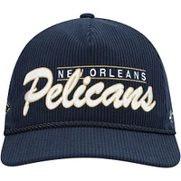 Men's '47  Navy New Orleans Pelicans Double Header Sidepatch Cord Hitch Adjustable Hat