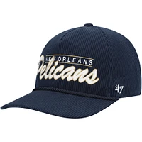 Men's '47  Navy New Orleans Pelicans Double Header Sidepatch Cord Hitch Adjustable Hat