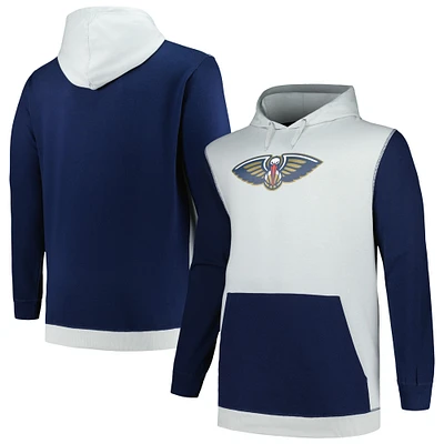Men's Fanatics  Navy/Silver New Orleans Pelicans Big & Tall Primary Arctic Pullover Hoodie