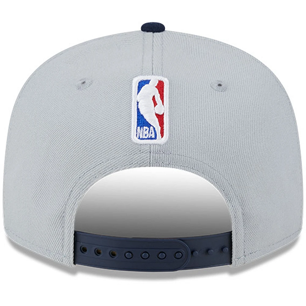 Men's New Era Gray/Navy New Orleans Pelicans Tip-Off Two-Tone 9FIFTY Snapback Hat