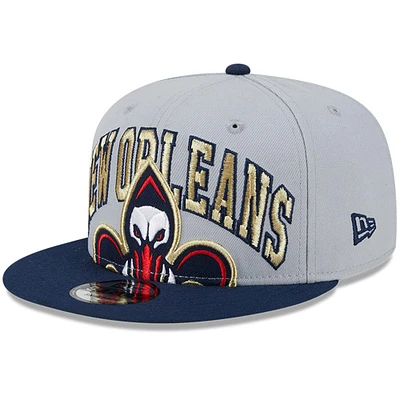 Casquette Snapback bicolore 9FIFTY New Orleans Pelicans New Era New Era pour hommes, gris/bleu marine
