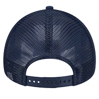 Men's New Era Navy/Gold New Orleans Pelicans Tip Off A-Frame Trucker 9FORTY Adjustable Hat
