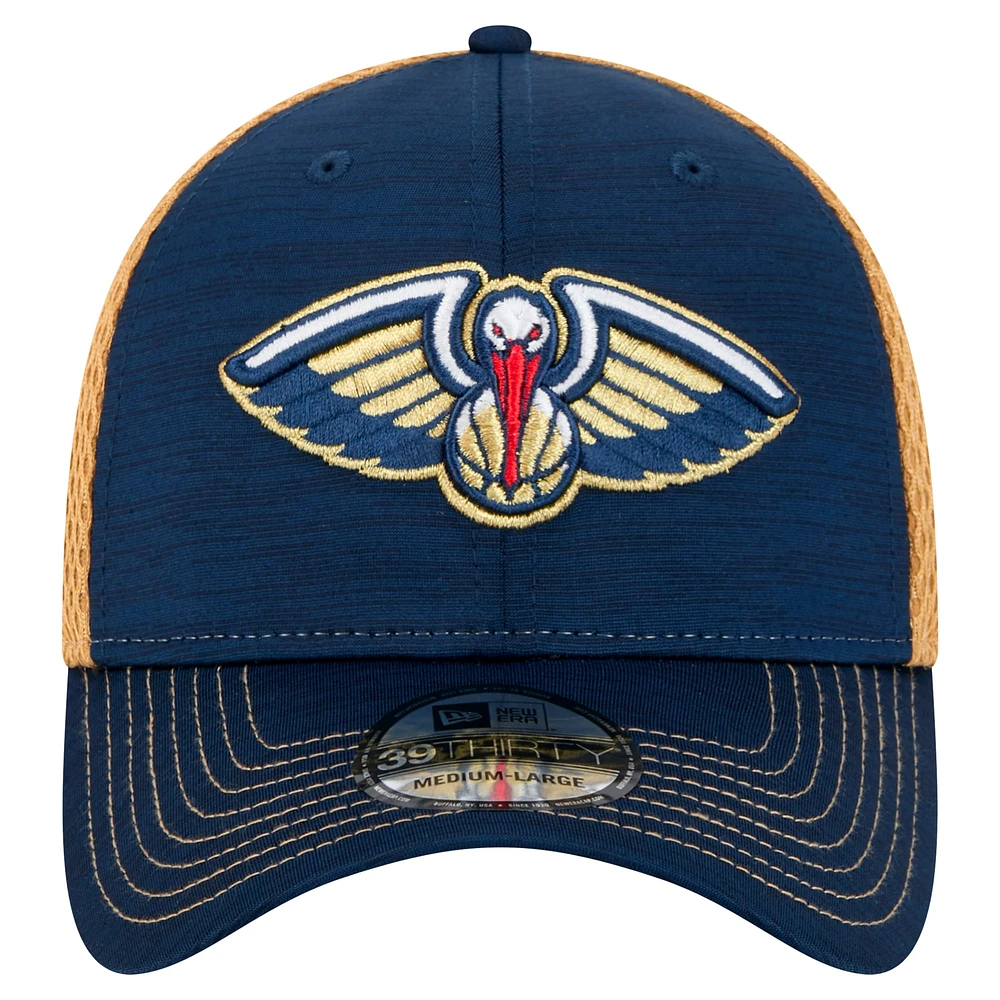 Men's New Era Navy Orleans Pelicans Active Tech Neo Flex 39THIRTY Hat