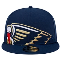 Men's New Era Navy New Orleans Pelicans Sport Night Team Shadow 9FIFTY Snapback Hat
