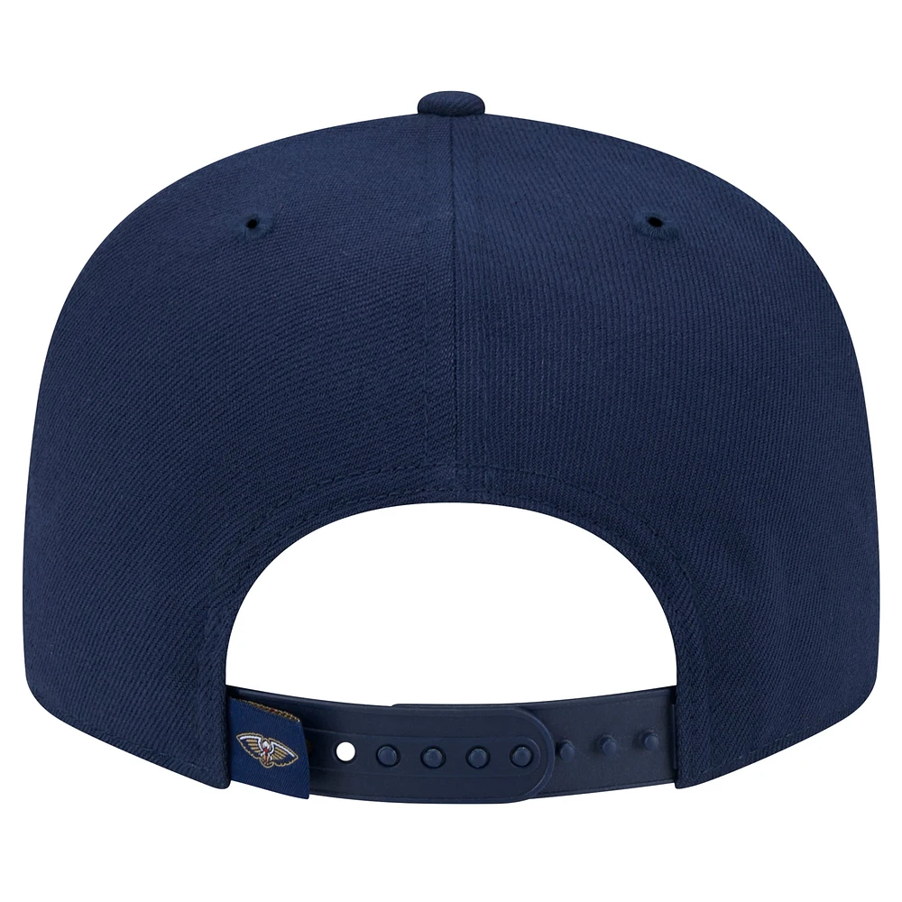 Men's New Era Navy New Orleans Pelicans Sport Night Team Shadow 9FIFTY Snapback Hat