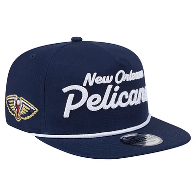 Casquette snapback New Era bleu marine pour homme avec texte de l'équipe des New Orleans Pelicans